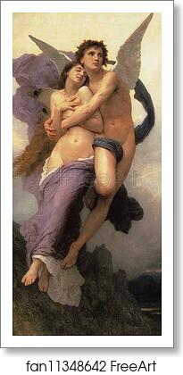 Free art print of The Abduction of Psyche by William-Adolphe Bouguereau