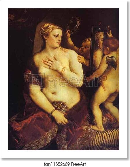 Free art print of Venus with a Mirror by Titian