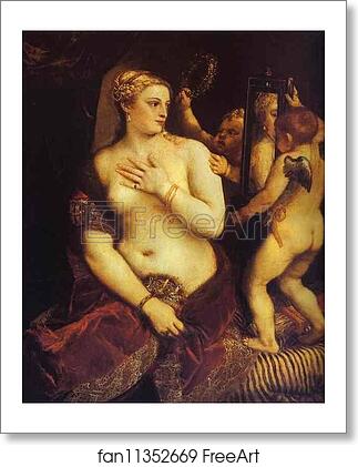 Free art print of Venus with a Mirror by Titian