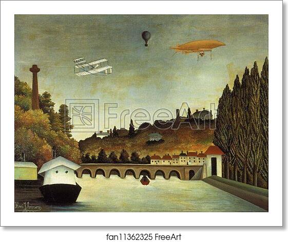 Free art print of View of the Bridge Sèvres by Henri Rousseau