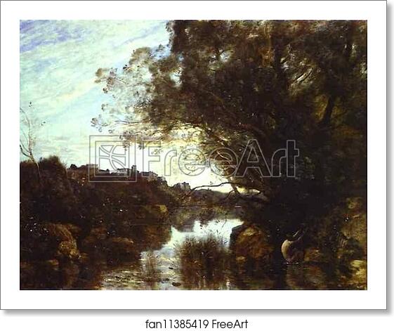 Free art print of Memory of Lake Nemi, Italy by Jean-Baptiste-Camille Corot Free art print of Memory of Lake Nemi, Italy by Jean-Baptiste-Camille Corot