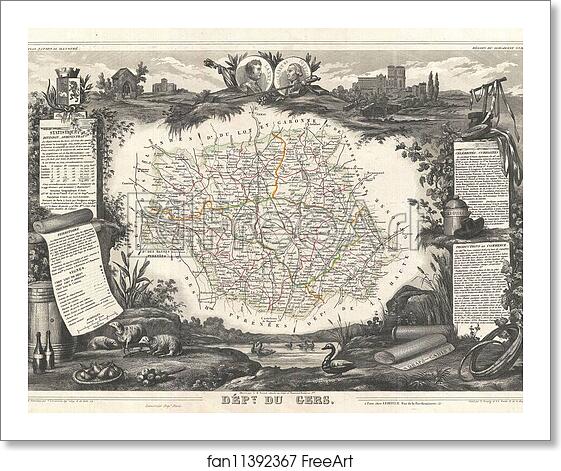 Free art print of Dept. de Gers. by Victor Jules Levasseur Free art print of Dept. de Gers. by Victor Jules Levasseur