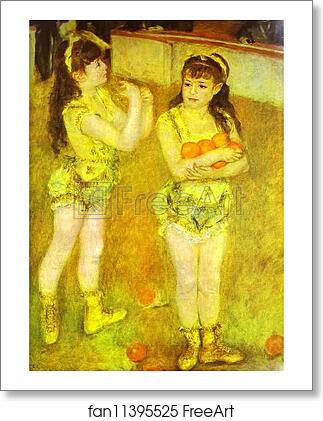 Free art print of Two Little Circus Girls by Pierre-Auguste Renoir
