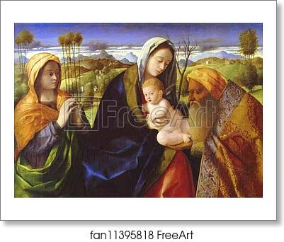 Free art print of Infant Christ and Simeon by Giovanni Bellini