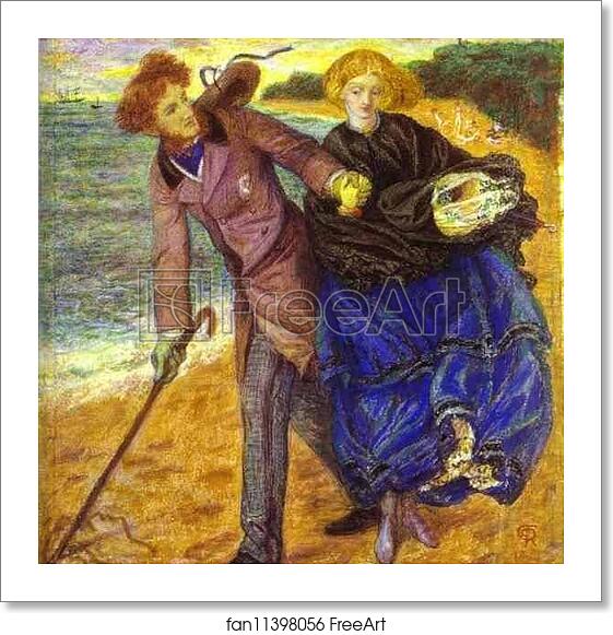 Free art print of Writing on the Sand by Dante Gabriel Rossetti Free art print of Writing on the Sand by Dante Gabriel Rossetti