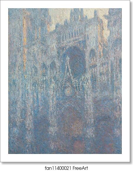 Free art print of The Portal of Rouen Cathedral in Morning Light by Claude Monet
