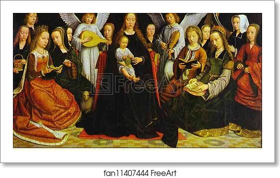 Free art print of Madonna with Angels and Saints by Gerard David Free art print of Madonna with Angels and Saints by Gerard David