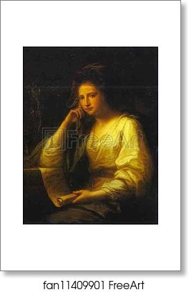 Free art print of Portrait of a Young Woman as a Sibyl by Angelica Kauffman