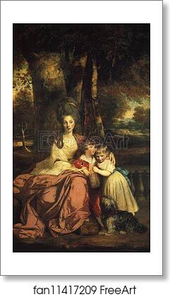 Free art print of Lady Elizabeth Delmé and Her Children by Sir Joshua Reynolds