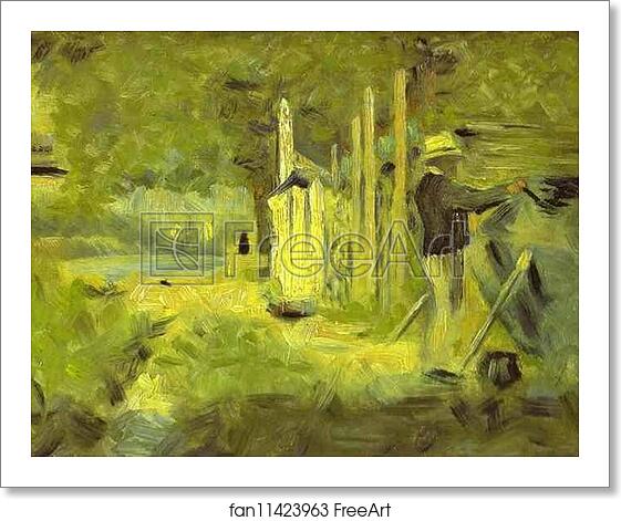 Free art print of Man Cleaning His Boat by Georges Seurat Free art print of Man Cleaning His Boat by Georges Seurat