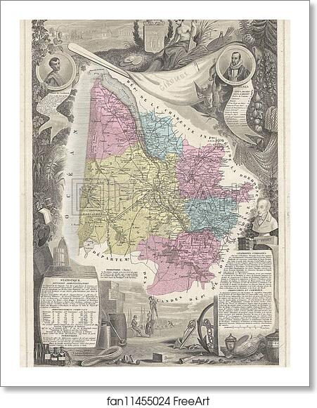 Free art print of Dept. de la Gironde. by Victor Jules Levasseur