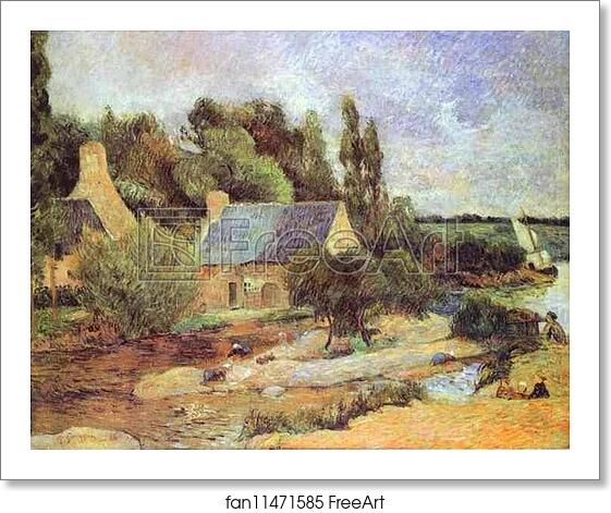 Free art print of Washerwomen at Pont-Aven by Paul Gauguin Free art print of Washerwomen at Pont-Aven by Paul Gauguin