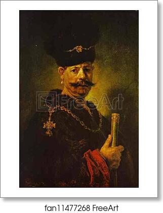 Free art print of A Polish Nobleman by Rembrandt Harmenszoon Van Rijn