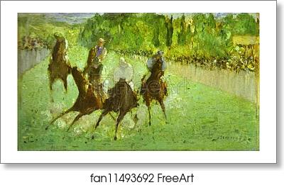 Free art print of At the Races by Edouard Manet