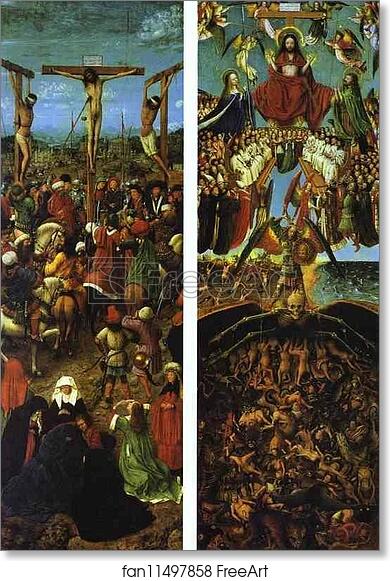 Free Art Print Of The Crucifixion. The Last Judgment By Jan Van Eyck. C ...