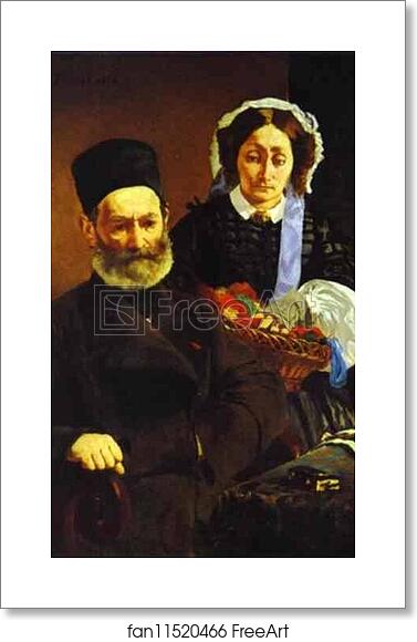 Free art print of Portrait of M. and Mme. Auguste Manet (the Parents of Edouard Manet) by Edouard Manet Free art print of Portrait of M. and Mme. Auguste Manet (the Parents of Edouard Manet) by Edouard Manet