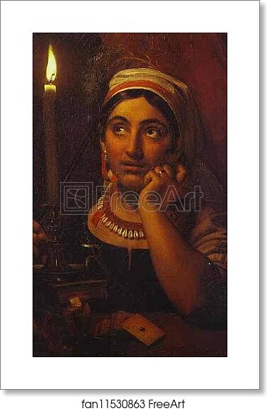 Free art print of Fortune-Teller with a Candle by Orest Kiprensky Free art print of Fortune-Teller with a Candle by Orest Kiprensky
