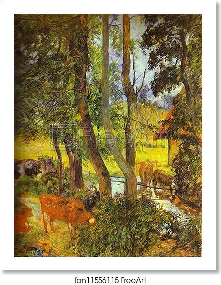 Free art print of Cattle Drinking by Paul Gauguin Free art print of Cattle Drinking by Paul Gauguin