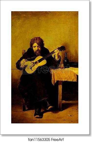 Free art print of Lonely Guitarist by Vasily Perov Free art print of Lonely Guitarist by Vasily Perov