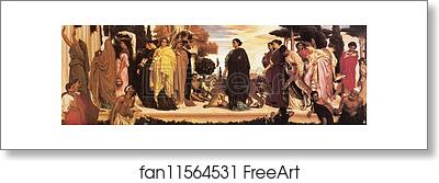 Free art print of The Syracusan Bride Leading WIld Animals in Procession to the Temple of Diana by Frederick Leighton