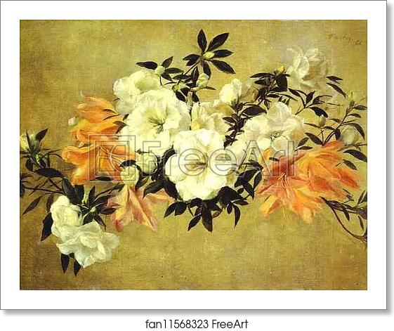 Free art print of Azalées by Henri Fantin-Latour Free art print of Azalées by Henri Fantin-Latour