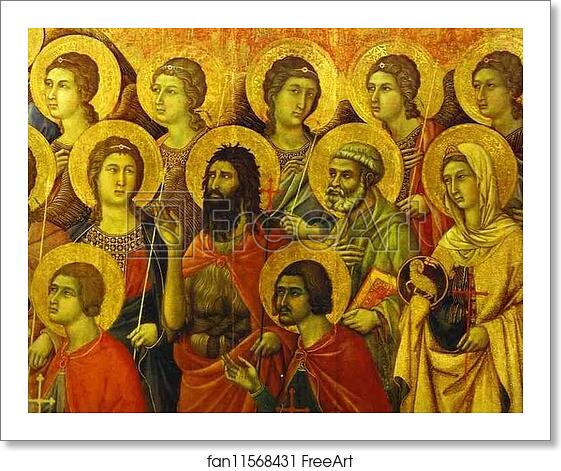 Free art print of Maestà (front, central panel, detail) Angels and Saints by Duccio Di Buoninsegna Free art print of Maestà (front, central panel, detail) Angels and Saints by Duccio Di Buoninsegna