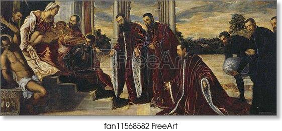 Free art print of Madonna of the Treasures by Jacopo Robusti, Called Tintoretto
