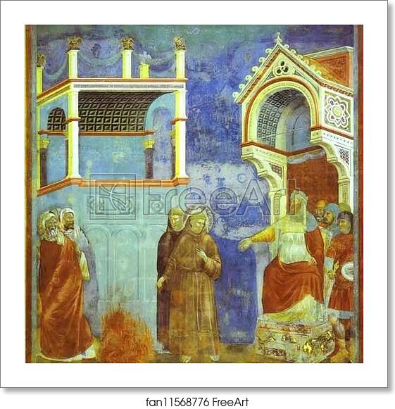 Free art print of St. Francis before Sultan by Giotto