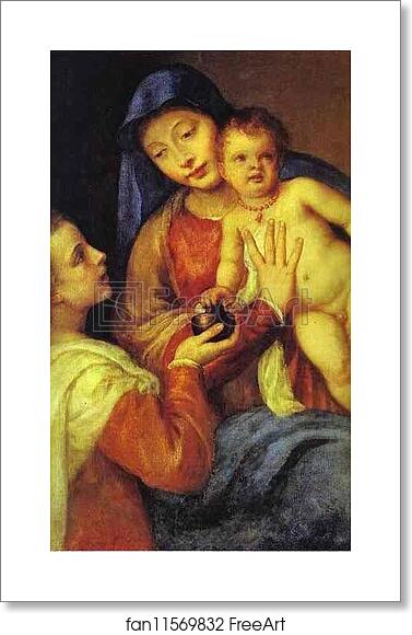 Free art print of Madonna and Child with Mary Magdalene by Titian