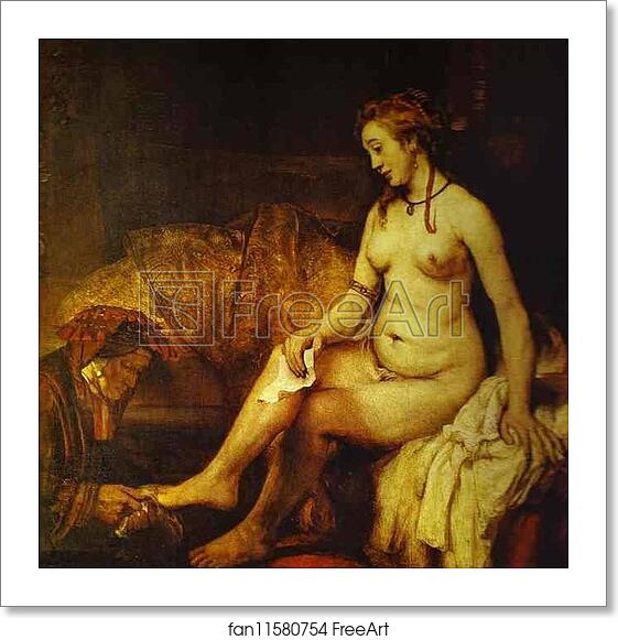 Free art print of Bathsheba with King David's Letter by Rembrandt Harmenszoon Van Rijn