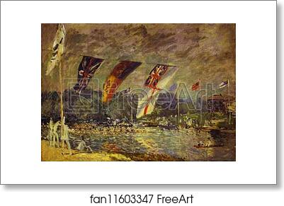 Free art print of Regattas at Molesey by Alfred Sisley