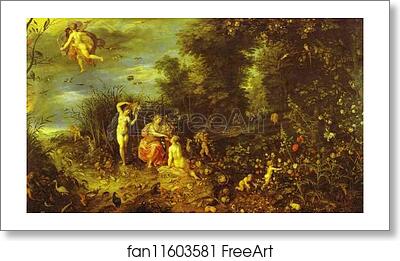 Free art print of The Four Elements by Jan Brueghel The Elder