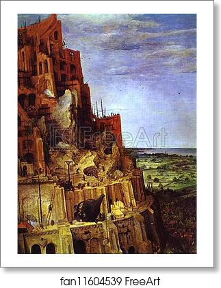 Free art print of The Tower of Babel. Detail by Pieter Bruegel The Elder
