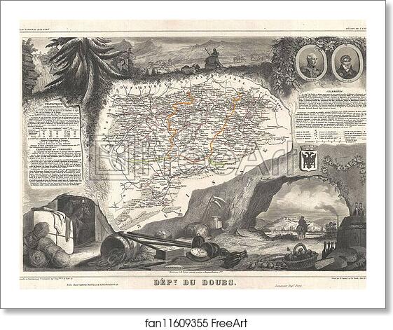 Free art print of Dept. du Doubs. by Victor Jules Levasseur Free art print of Dept. du Doubs. by Victor Jules Levasseur