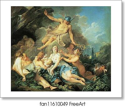 Free art print of Mercury Confiding the Infant Bacchus to the Nymphs by François Boucher