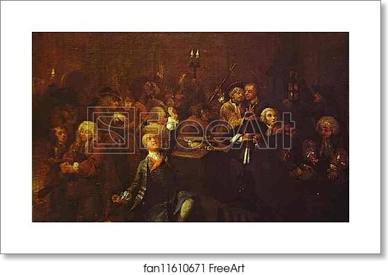 Free art print of Scene in a Gaming House. (A Rake's Progress) by William Hogarth Free art print of Scene in a Gaming House. (A Rake's Progress) by William Hogarth