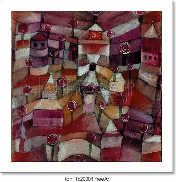 Free art print of Rose Garden by Paul Klee