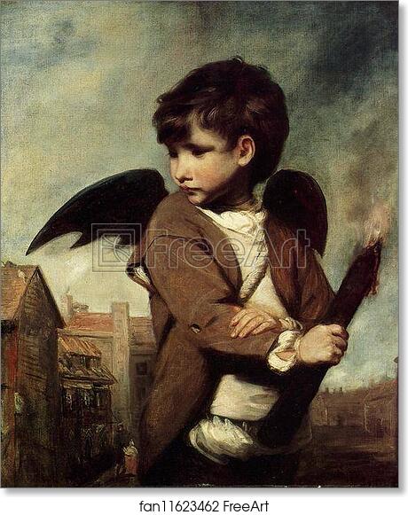 Free art print of Cupid as a Link Boy by Sir Joshua Reynolds
