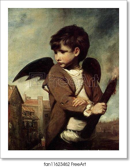 Free art print of Cupid as a Link Boy by Sir Joshua Reynolds