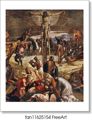 Free art print of Crucifixion. Detail by Jacopo Robusti, Called Tintoretto