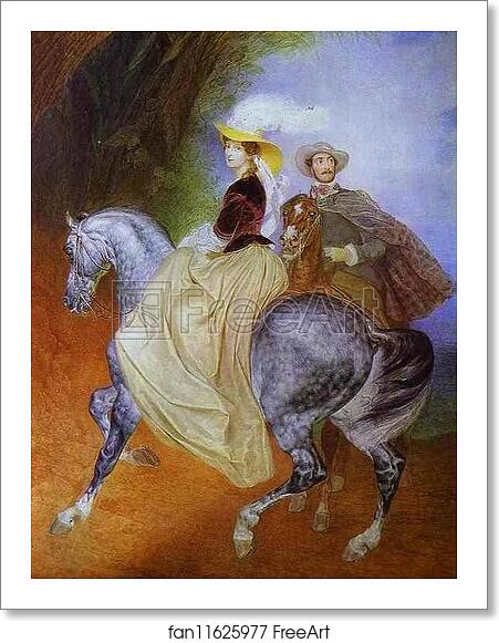 Free art print of Portrait of Ye. Mussart and E. Mussart. (Riders) by Karl Brulloff Free art print of Portrait of Ye. Mussart and E. Mussart. (Riders) by Karl Brulloff