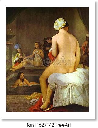 Free art print of The Small Bather by Jean-Auguste-Dominique Ingres