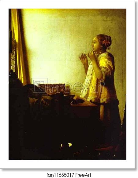 Free art print of Woman with a Pearl Necklace by Jan Vermeer Free art print of Woman with a Pearl Necklace by Jan Vermeer