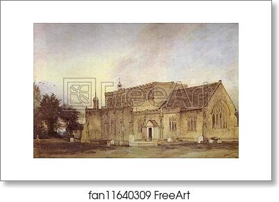 Free art print of East Bergholt Church by John Constable