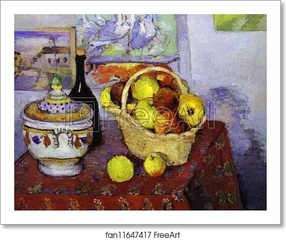 Free art print of Still Life with Soup Tureen by Paul Cézanne Free art print of Still Life with Soup Tureen by Paul Cézanne
