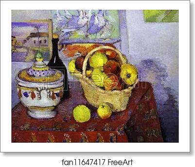 Free art print of Still Life with Soup Tureen by Paul Cézanne