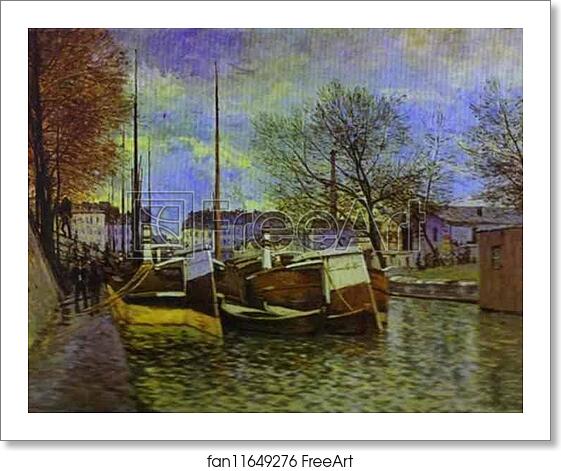Free art print of The St. Martin Canal in Paris by Alfred Sisley Free art print of The St. Martin Canal in Paris by Alfred Sisley