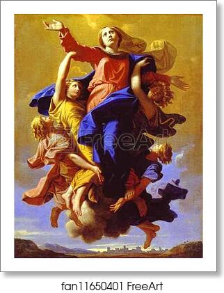Free art print of The Assumption of the Virgin by Nicolas Poussin
