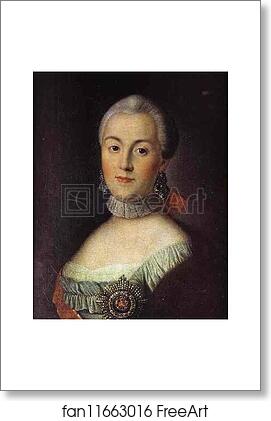 Free art print of Portrait of Grand Duchess Catherine Alekseevna, Future Empress Catherine II the Great by Aleksey Antropov