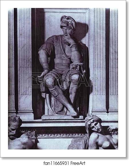 Free art print of Tomb of Lorenzo de' Medici. Detail by Michelangelo Free art print of Tomb of Lorenzo de' Medici. Detail by Michelangelo
